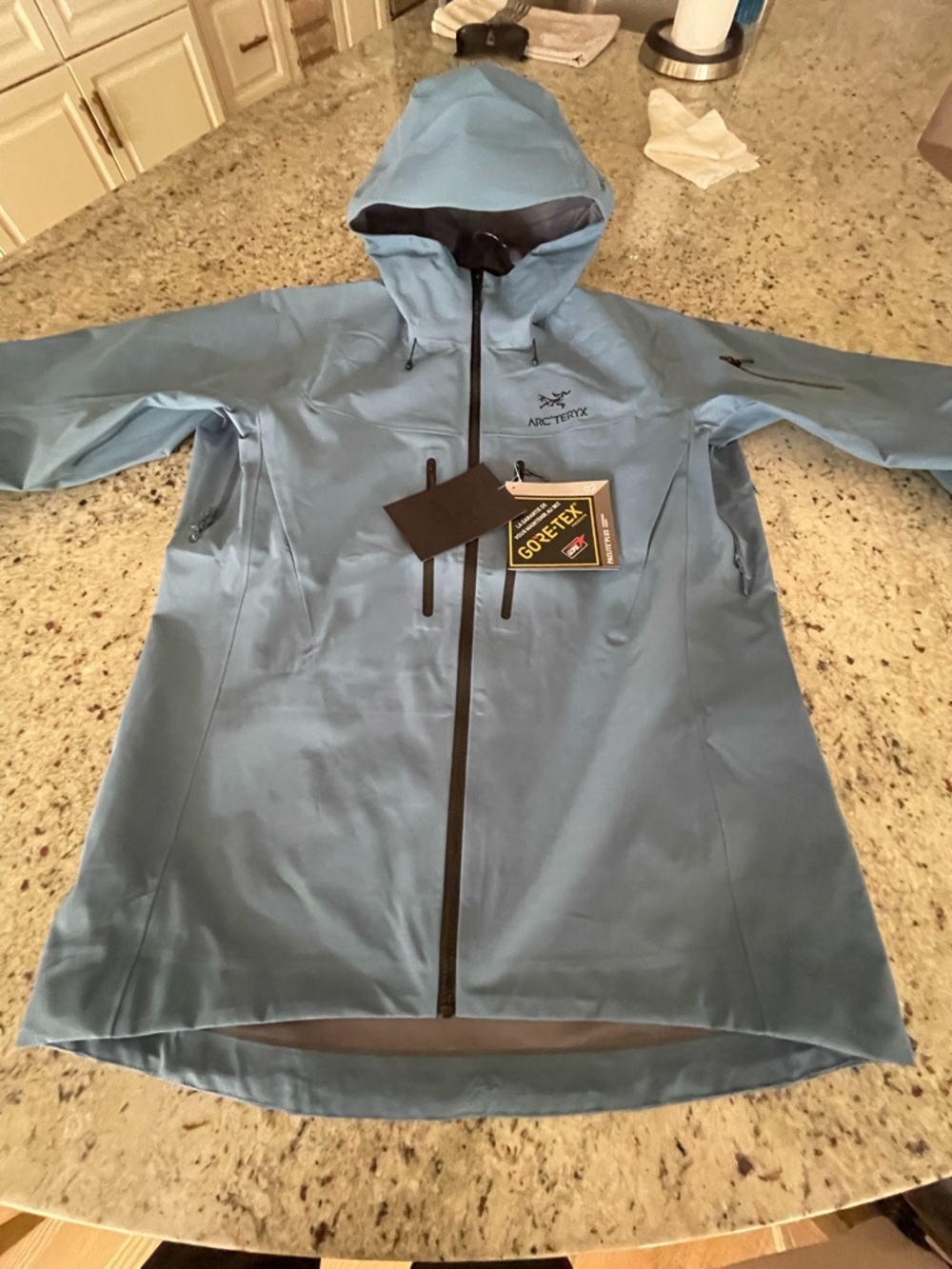 ARCTERYX GORETEX PRO PARKA SHELL NEW MENS XXL PTP 26 HEM 32 ARC BLUE RET $799 - Picture 8 of 14